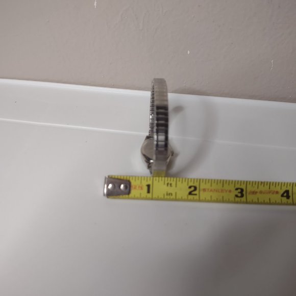 Silver Tone Metal Stretch Band Watch - Picture 13 of 13